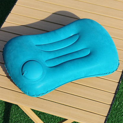 Automatic press - to - inflate pillow