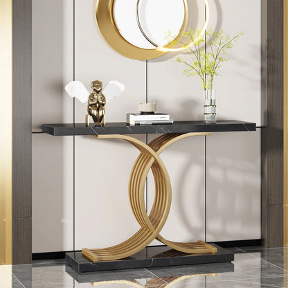 Gold Geometric Console