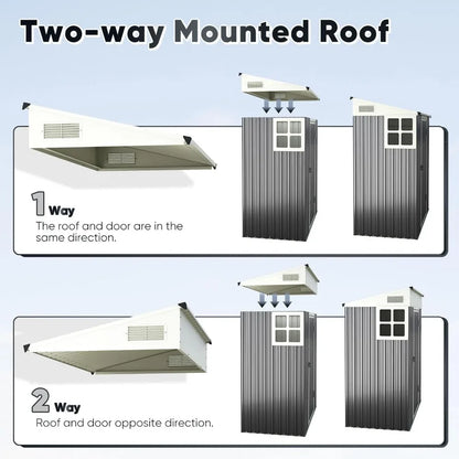 5×3 FT Compact Metal Storage Shed