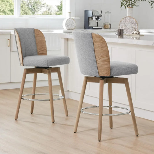Grey Swivel Bar Stools