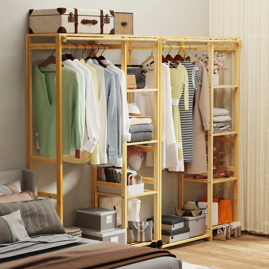 6-Tier Bamboo Closet Organizer Rack
