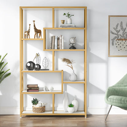 Gold Etagere Bookcase