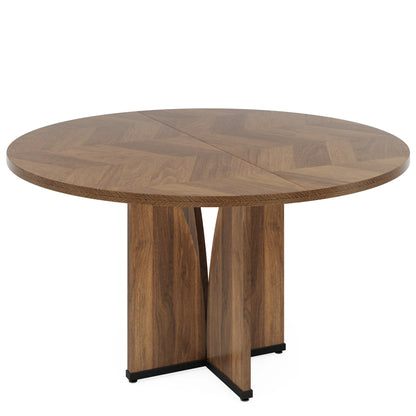 Round Wood Conference Table