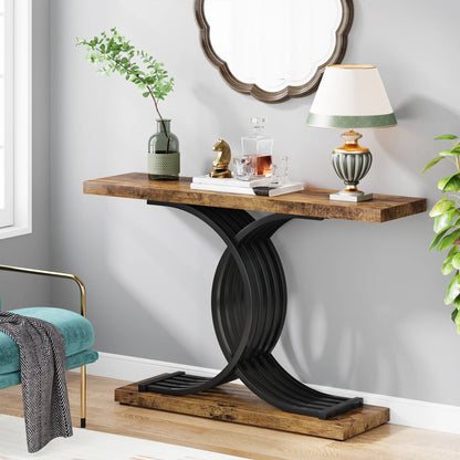 Gold Faux Marble Console