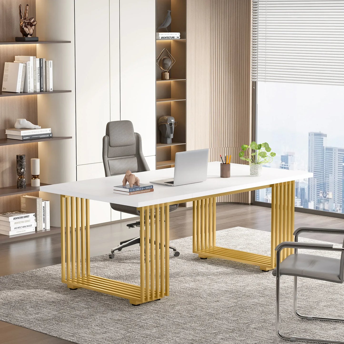 Gold-Leg Work Desk