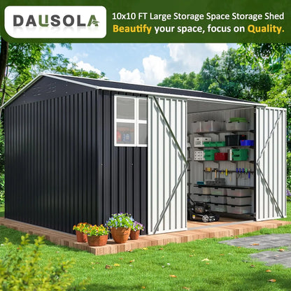 10×10 Outdoor Metal Storage Shed