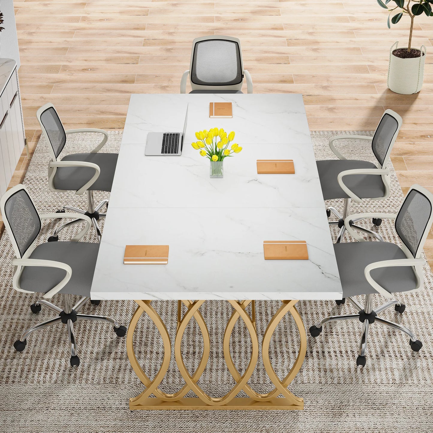Gold-Leg Work Desk
