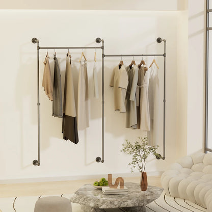 Industrial Wall Clothes Rod