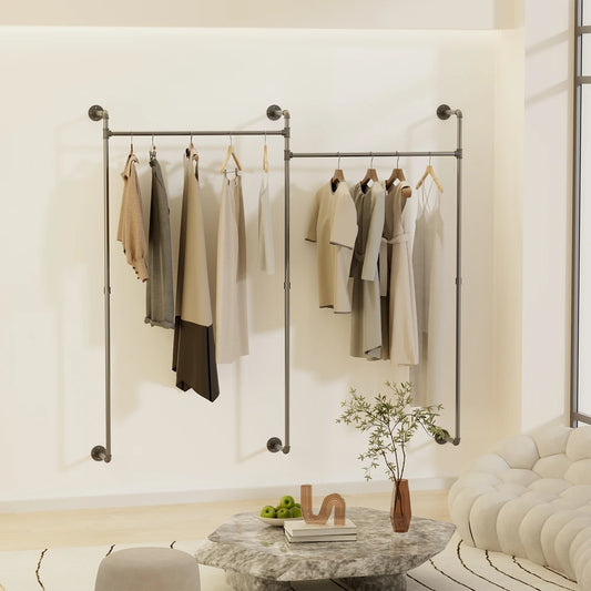 Industrial Wall Clothes Rod