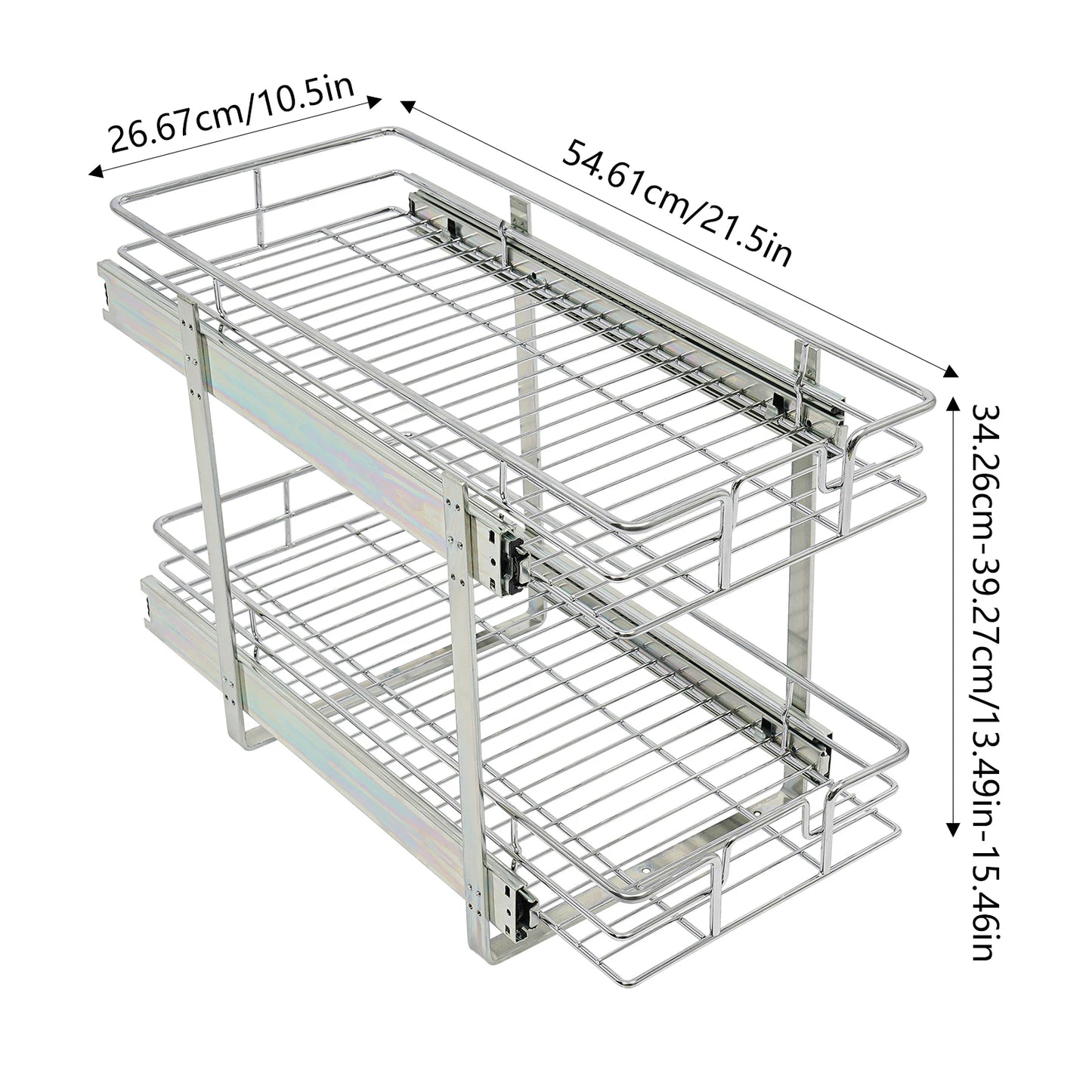 2‑Tier Pull Out Cabinet Organizer