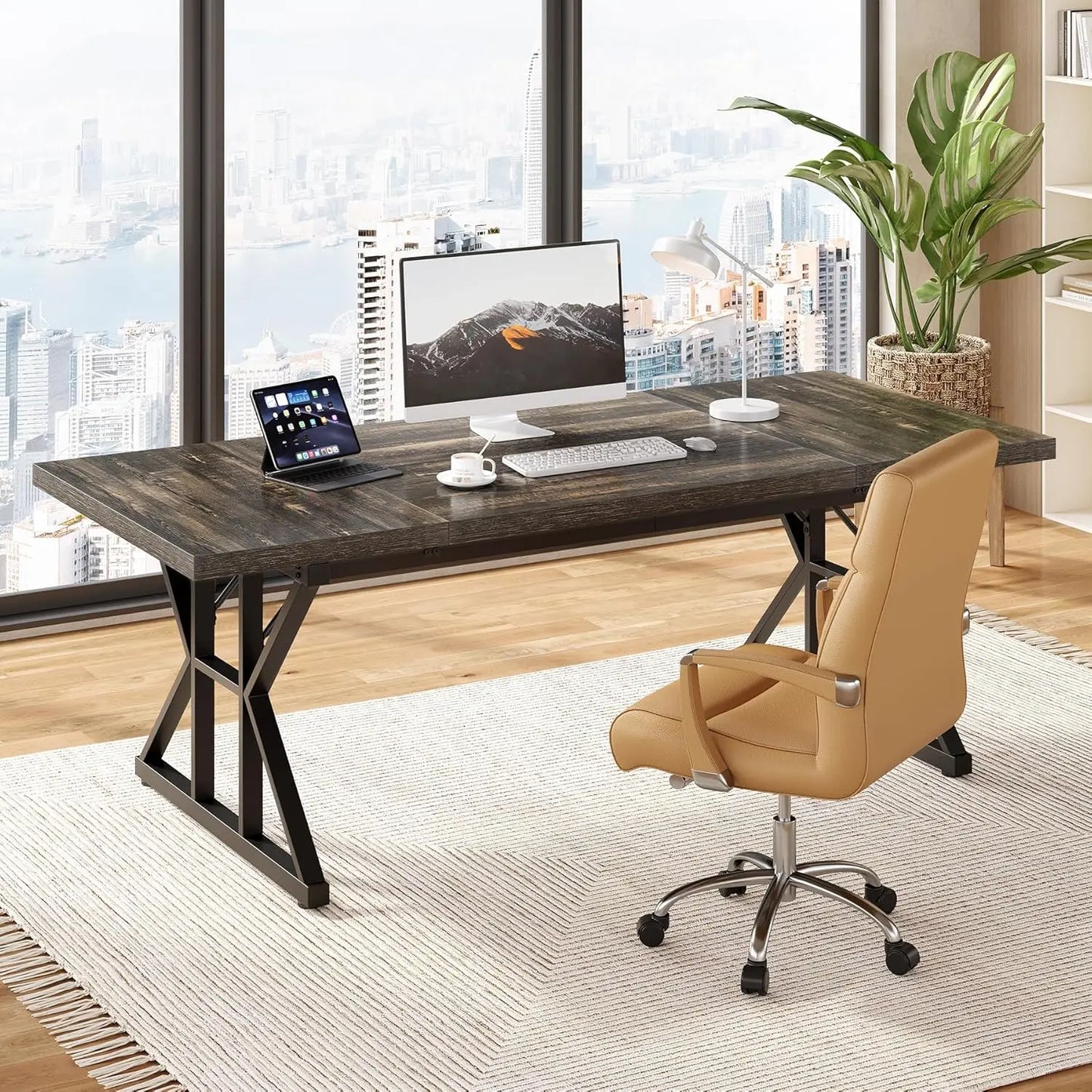 70.8‑Inch Farmhouse Desk