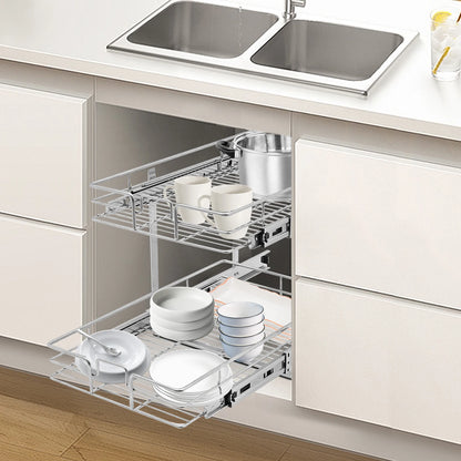 2‑Tier Pull Out Cabinet Organizer