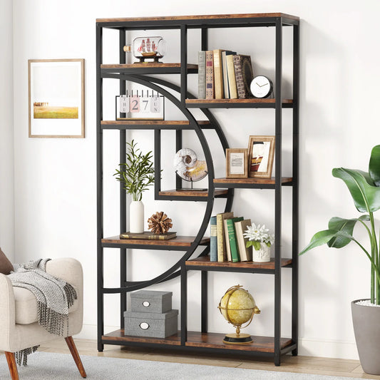 Half‑Moon Etagere Bookcase