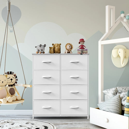 Children's Wardrobe with 8 Fabric Drawers