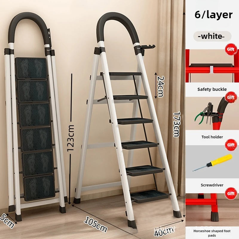 Foldable Carbon Steel Ladder
