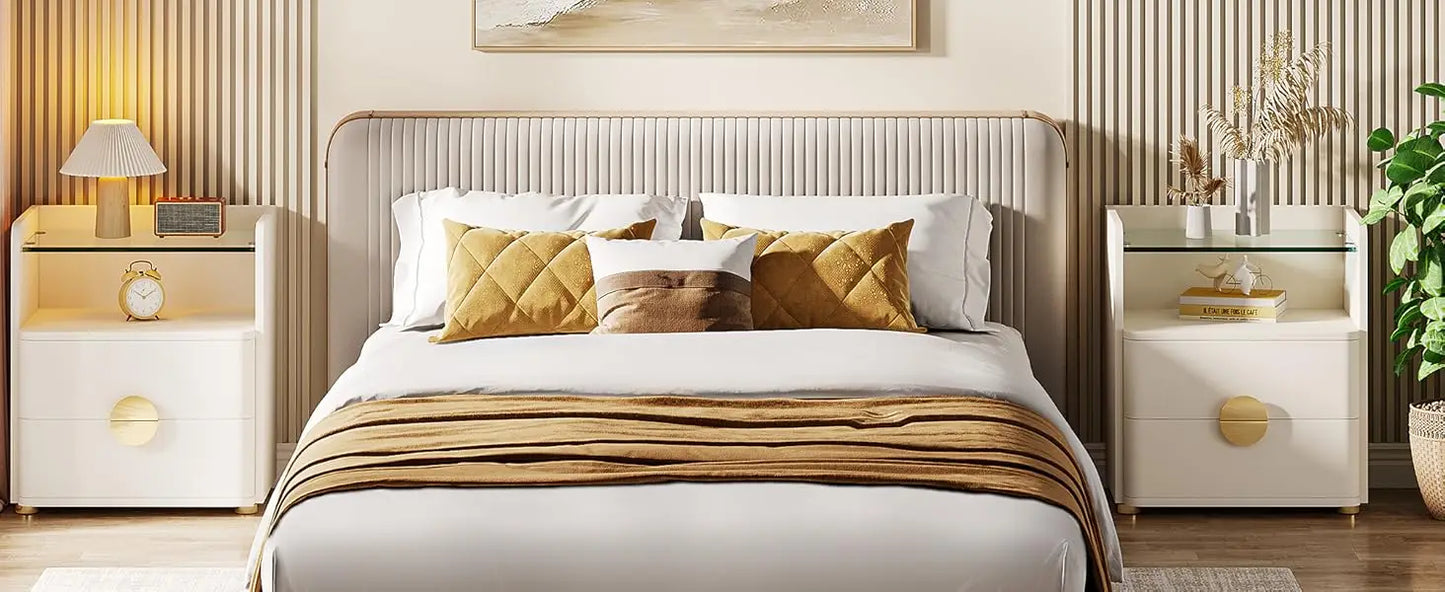 Modern White Nightstand