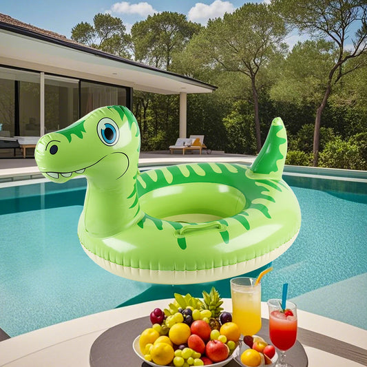Green Dinosaur Inflatable Swim Ring