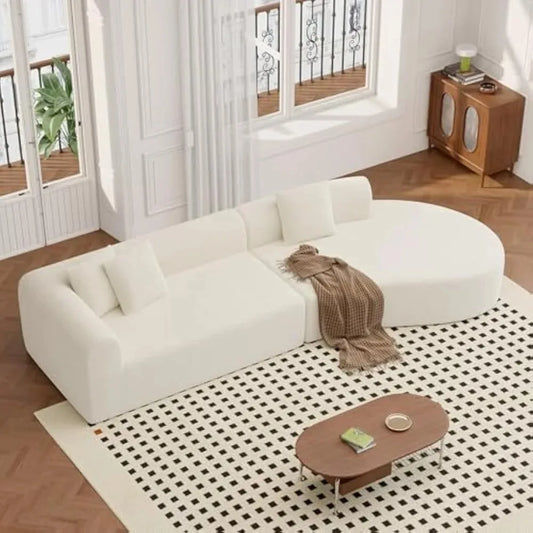 Curved Corduroy Sectional