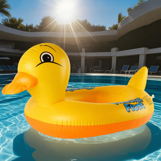 Duck-shaped Thickened Inflatable Underarm Float with Seat Ring