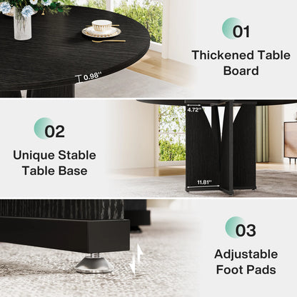 Round Wood Conference Table