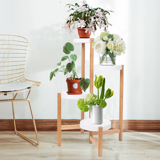 Bamboo 4-Tier Plant Stand