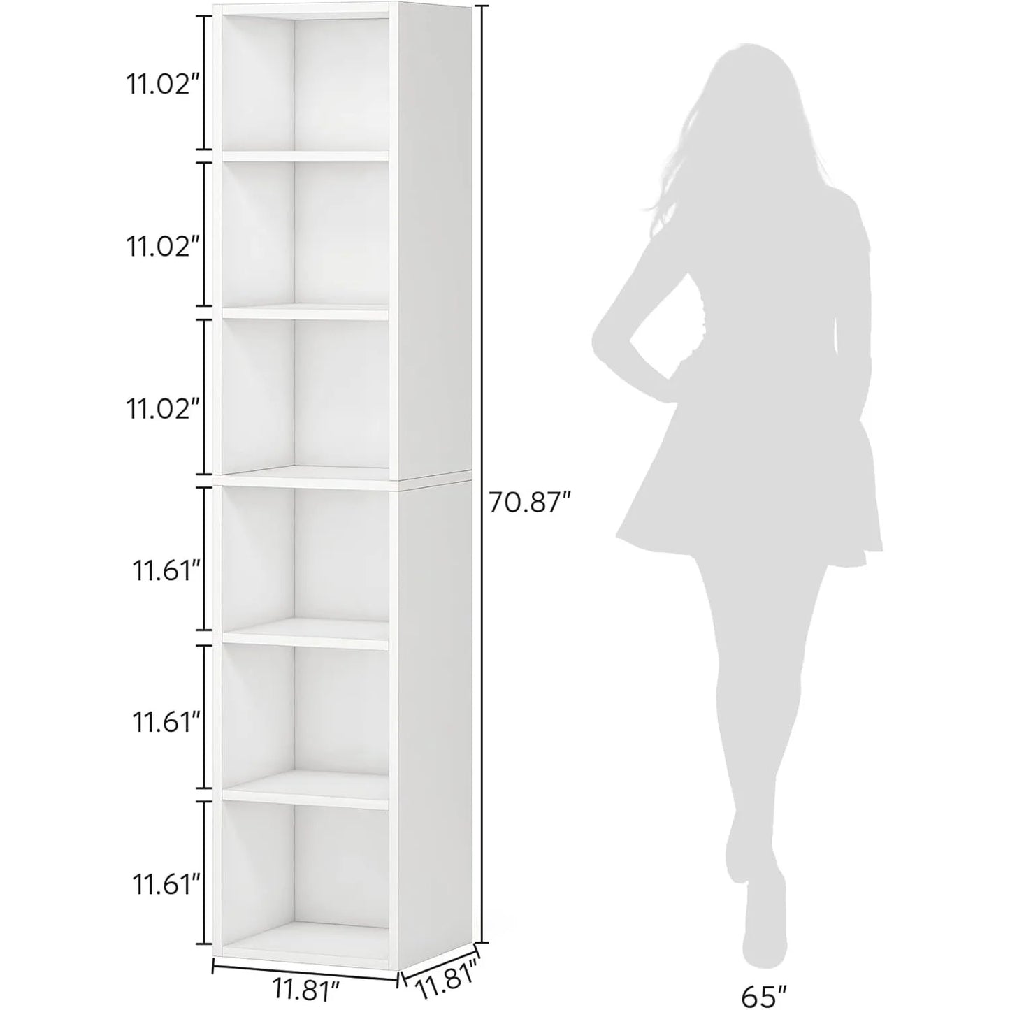 Narrow Corner Bookcase