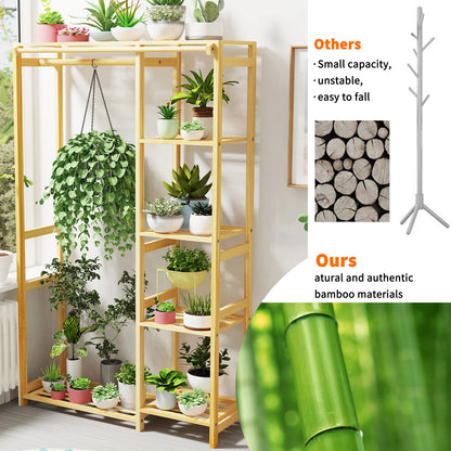 6-Tier Bamboo Closet Organizer Rack