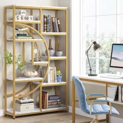 Gold Etagere Bookcase