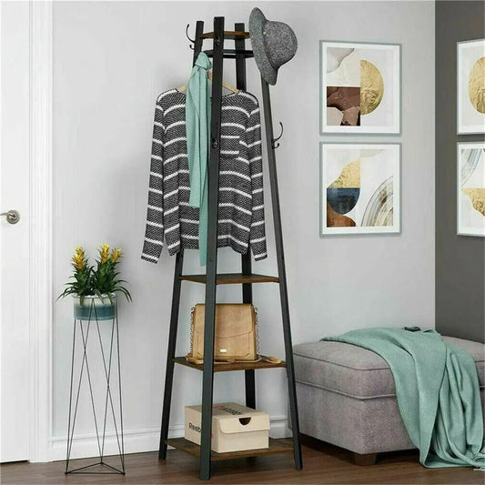 Freestanding Industrial Coat Rack Stand