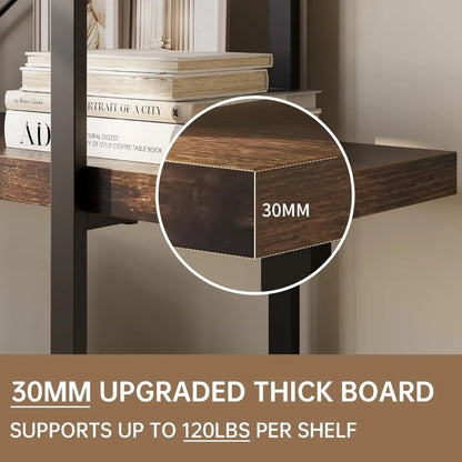 Industrial 6‑Tier Bookshelf