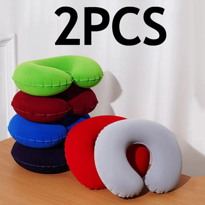 2Pcs inflatable U-shaped pillow