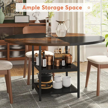 Round Storage Dining Table