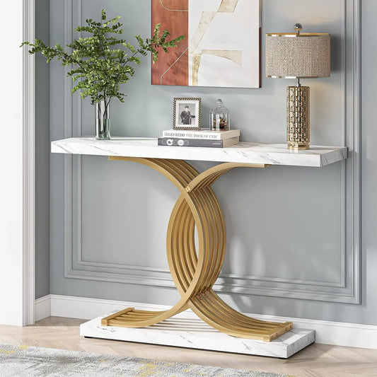 Gold Geometric Console