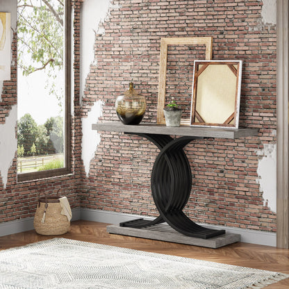 Gold Faux Marble Console