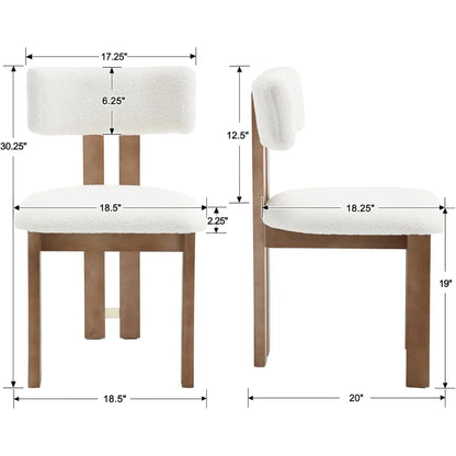 Boucle Fabric Dining Chairs
