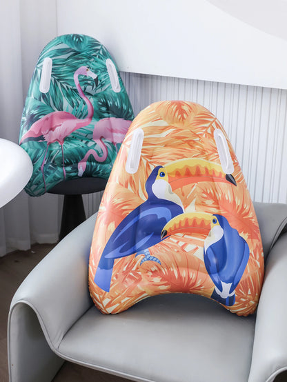 Inflatable body boards with handles for water slides