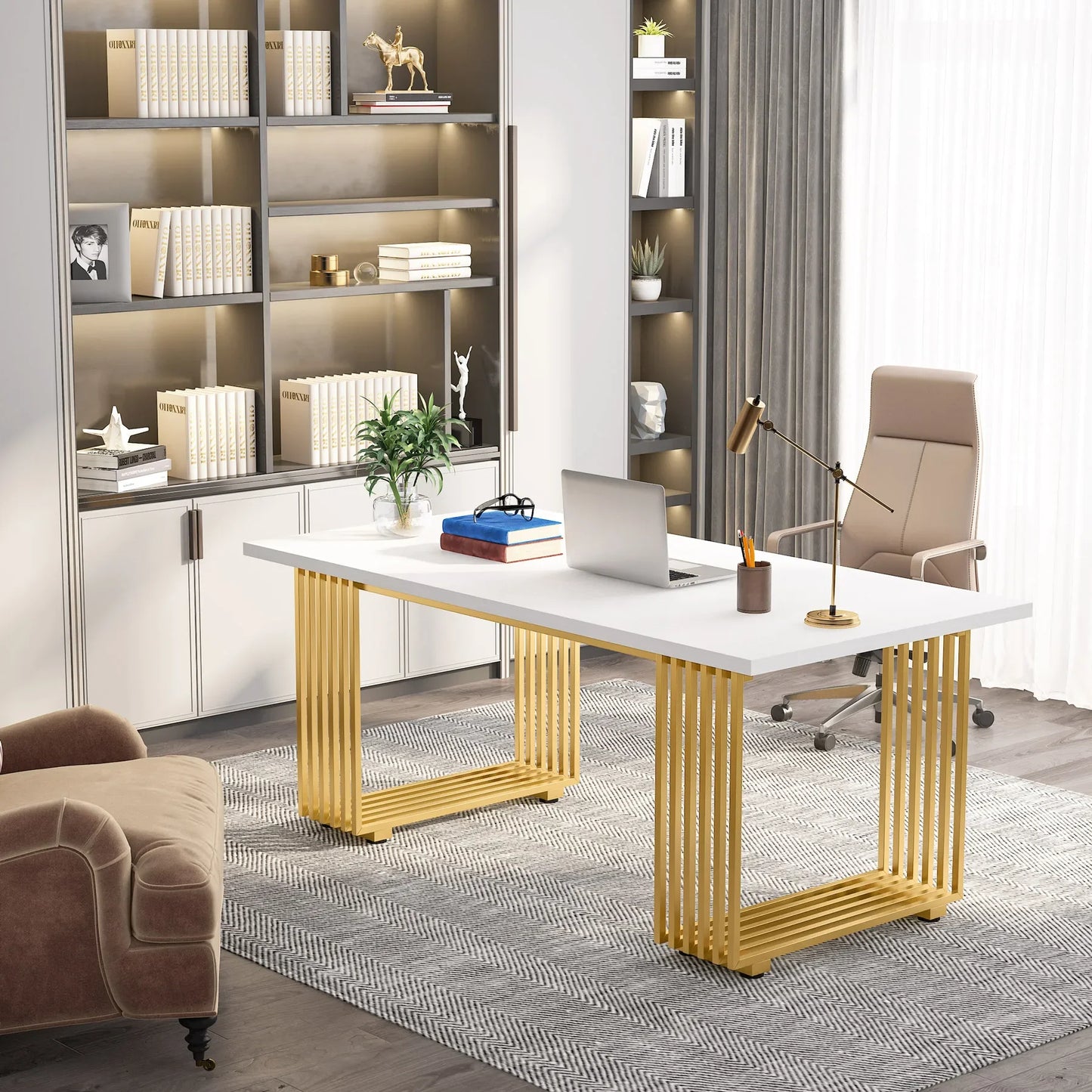 Gold-Leg Work Desk