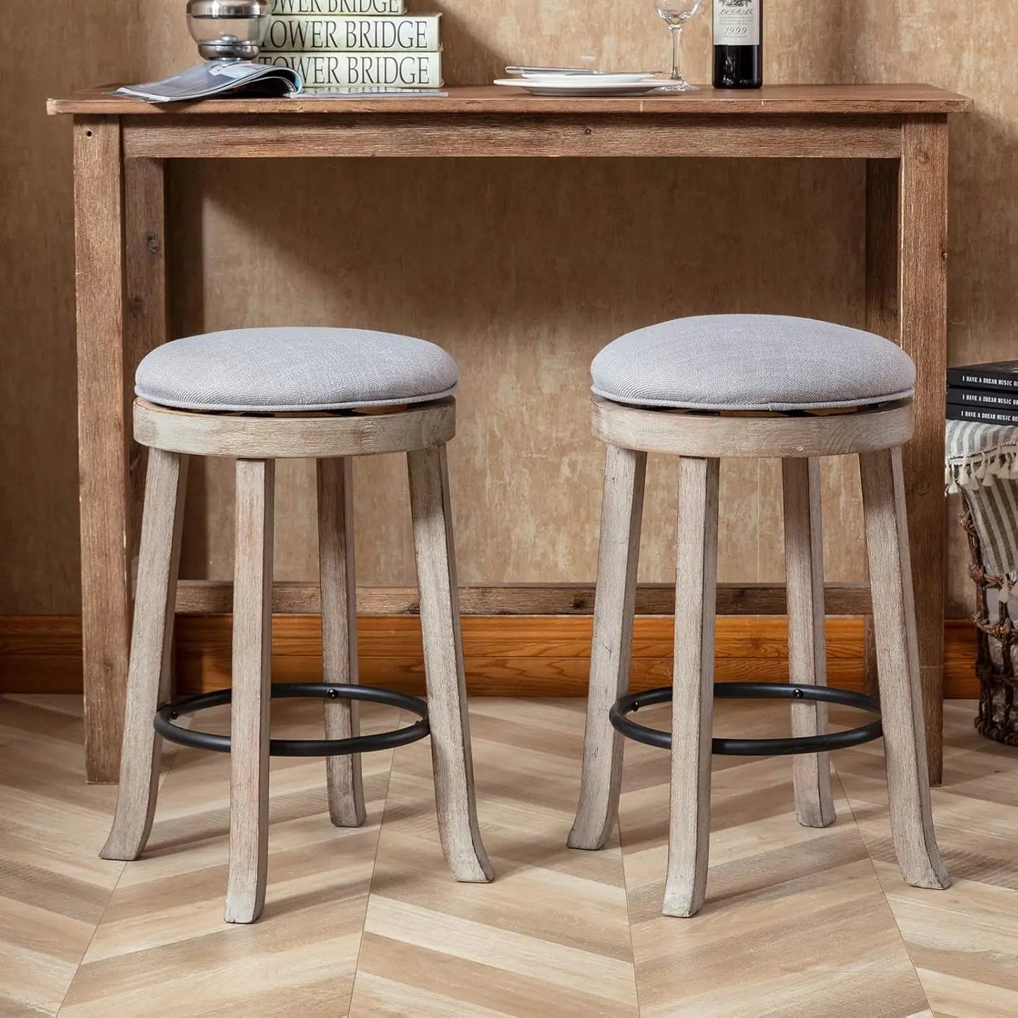 French Vintage Swivel Bar Stools