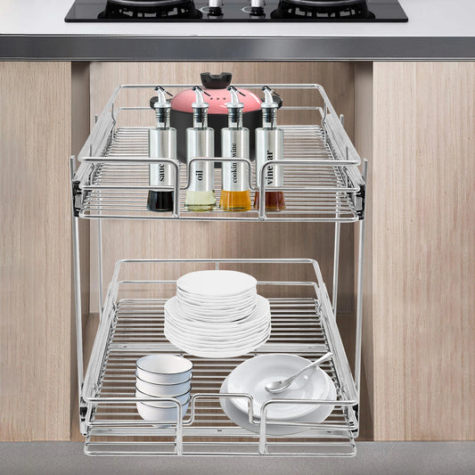 2‑Tier Pull Out Cabinet Organizer