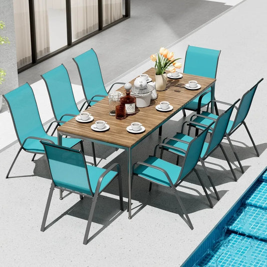 Stackable Patio Dining Chairs Set
