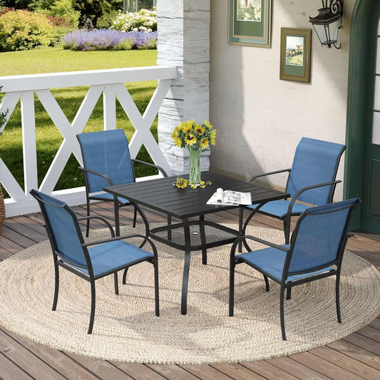 Black Patio Dining Set