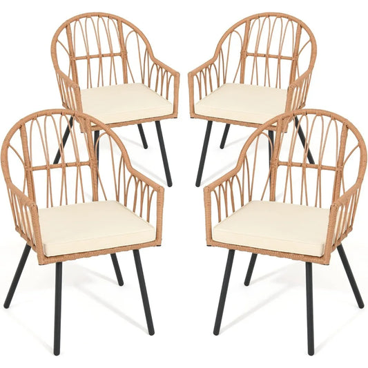 Rattan Wicker Dining Chairs