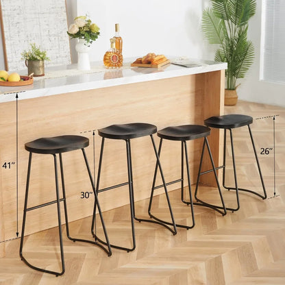 Industrial Wood Bar Stools