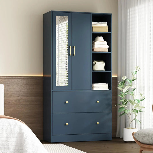 Navy Blue Storage Armoire