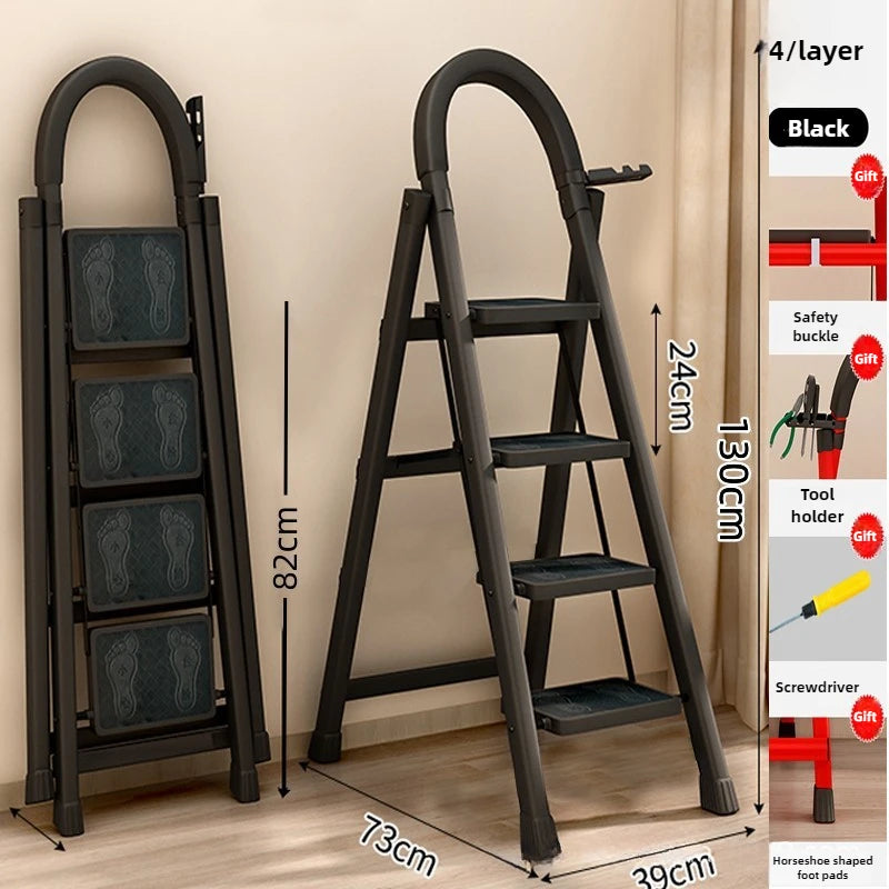 Foldable Carbon Steel Ladder