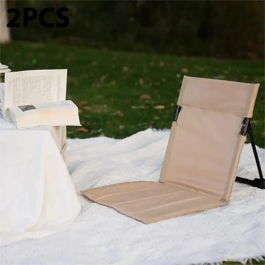 Foldable Camping Chair with Back Cushion