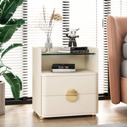 2-Drawer Modern Nightstand