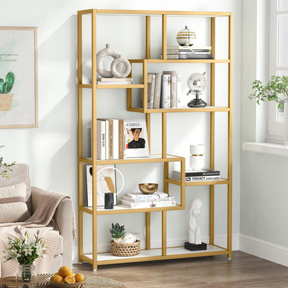 Gold Etagere Bookcase