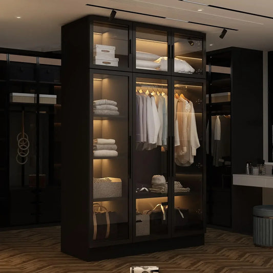 Glass Wardrobe Cabinet