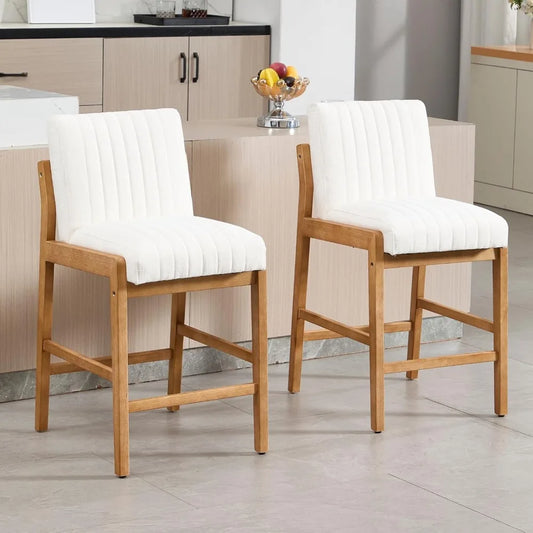 Rustic Linen Bar Stools